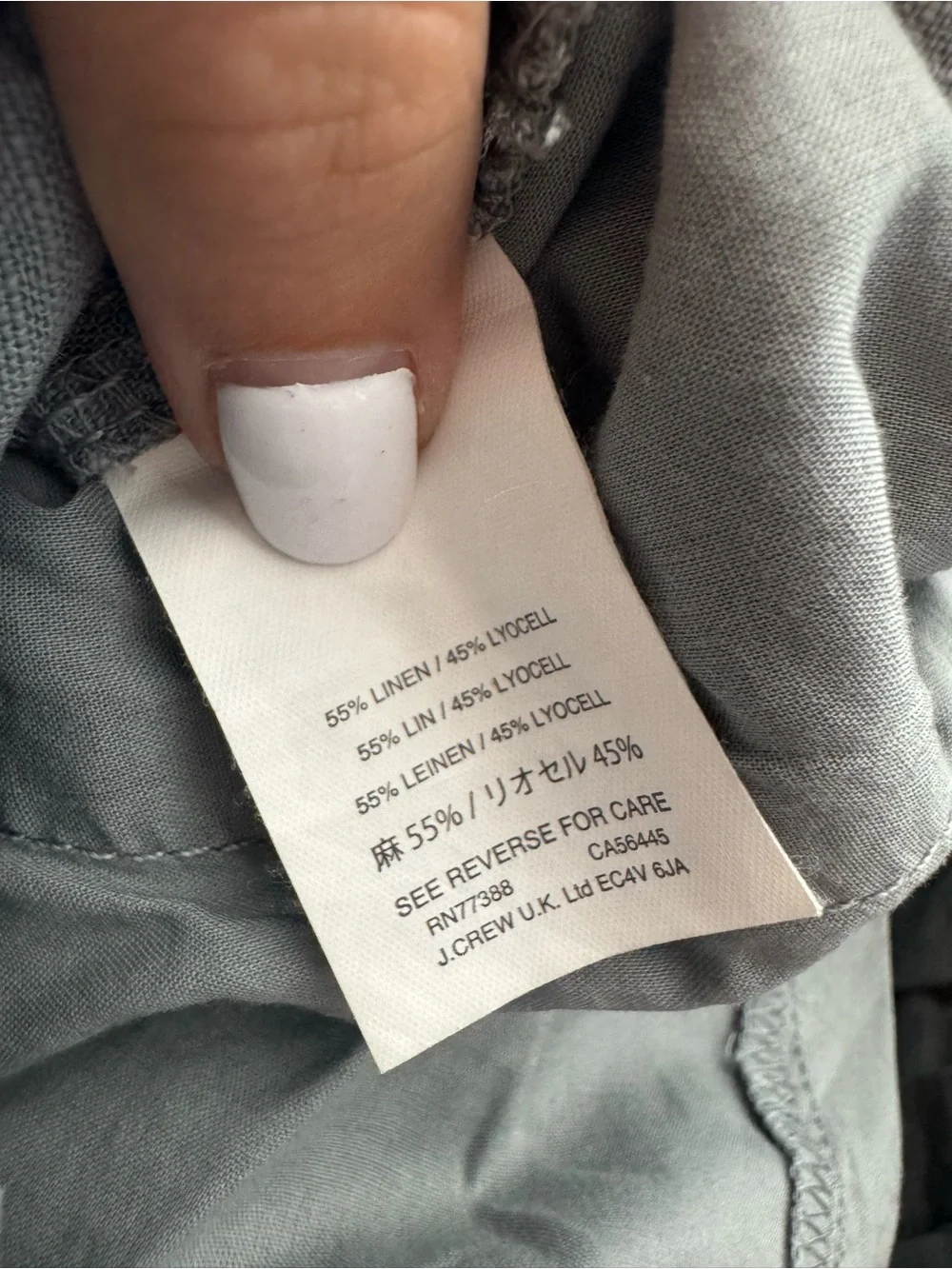 J.Crew Linen Blend Grey Gray Joggers Pants